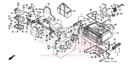 TRUNK BOX (1) GL1500K de 1989